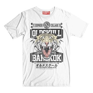 EYES OF THE TIGER - Bangkok Tiger Roaring on Oldskull Shirt T shirt Oldskull Shirts Store USA the best store in North America